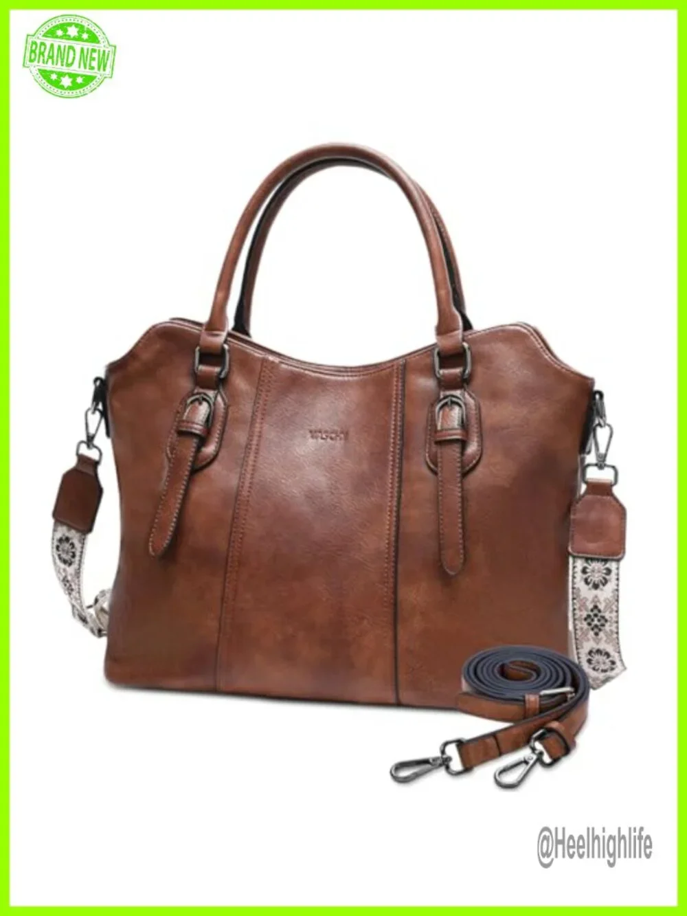 Vegan Leather Hobo Purse with Two Straps Convertible Shoulder Crossbody Tote Bag